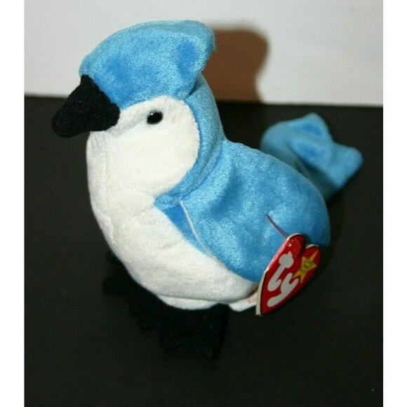 TY Beanie Baby Rocket Blue Jay Bird 1998 errors rare 4202 - Picture 1 of 10